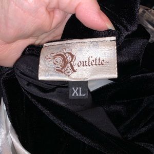 Roulette black velour party dress